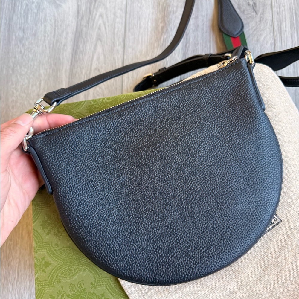 Gucci B Small Black Leather Crossbody Shoulder Bag - Picture 5 of 6